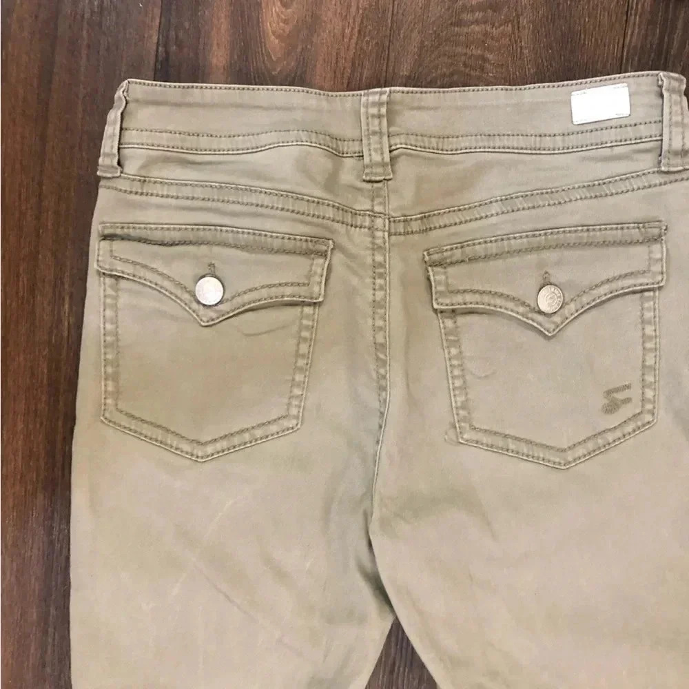 Seven7 Starlette Crop green pants Women's Size 12 - Picture 4 of 9